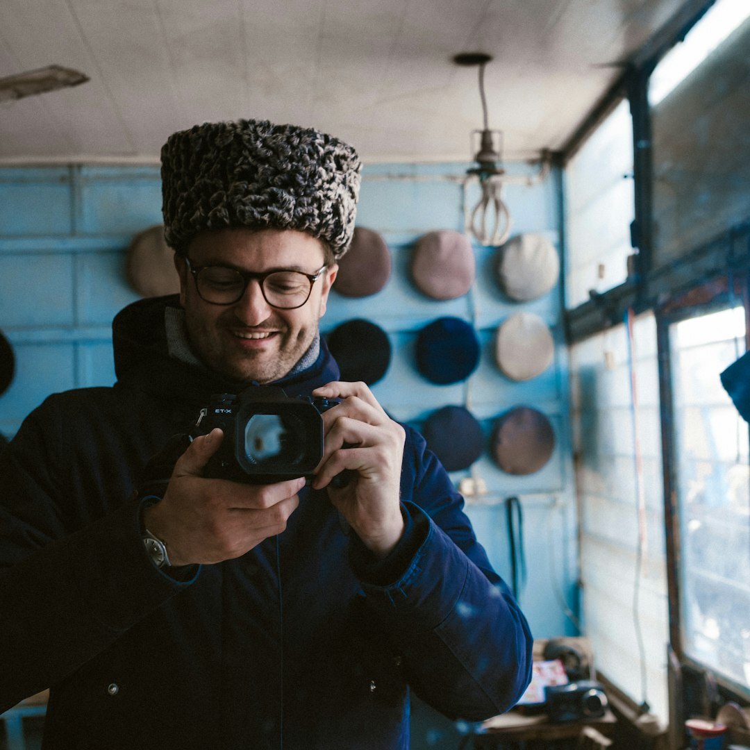 Portrait of a Chilean male photojournalist